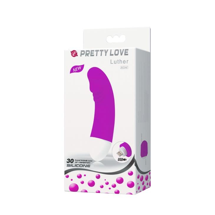 Wibrator punktu G silikonowy Pretty Love Luther USB 30 funkcji 12,5 cm