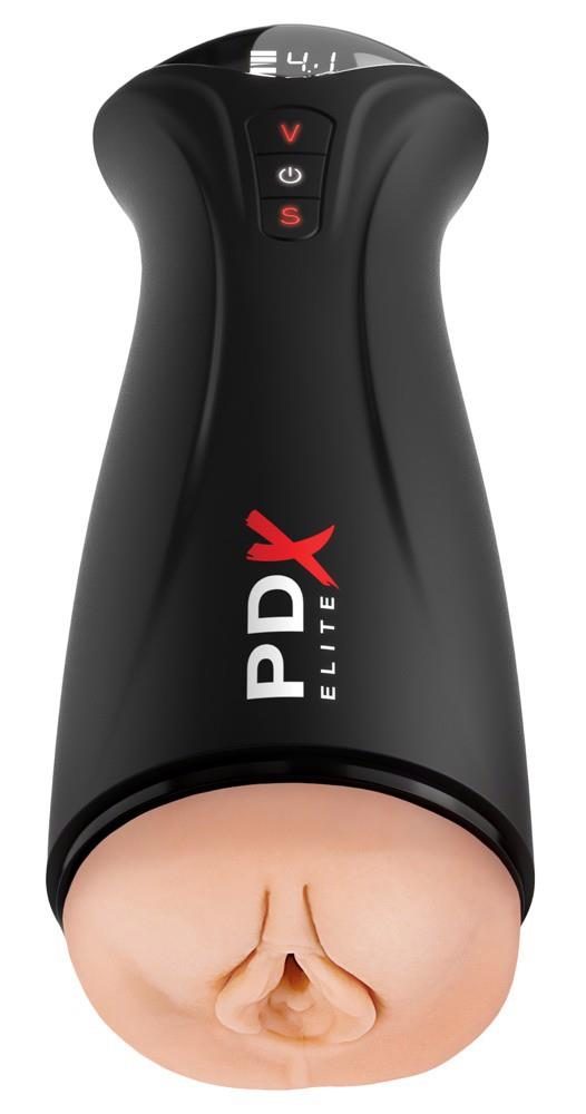 Masturbator z wibracją i ssaniem PDX Elite USB 24,5 cm