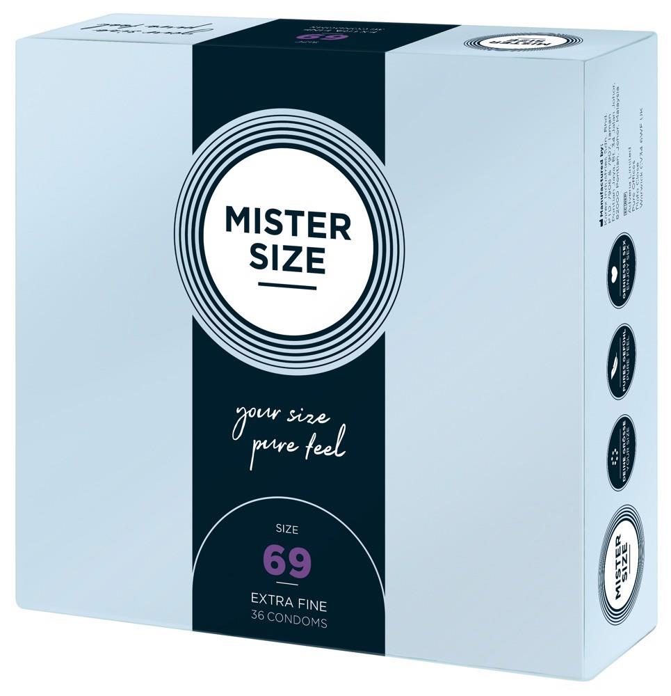 Prezerwatywy ultracienkie Mister Size 69 mm wegańskie 36 sztuk