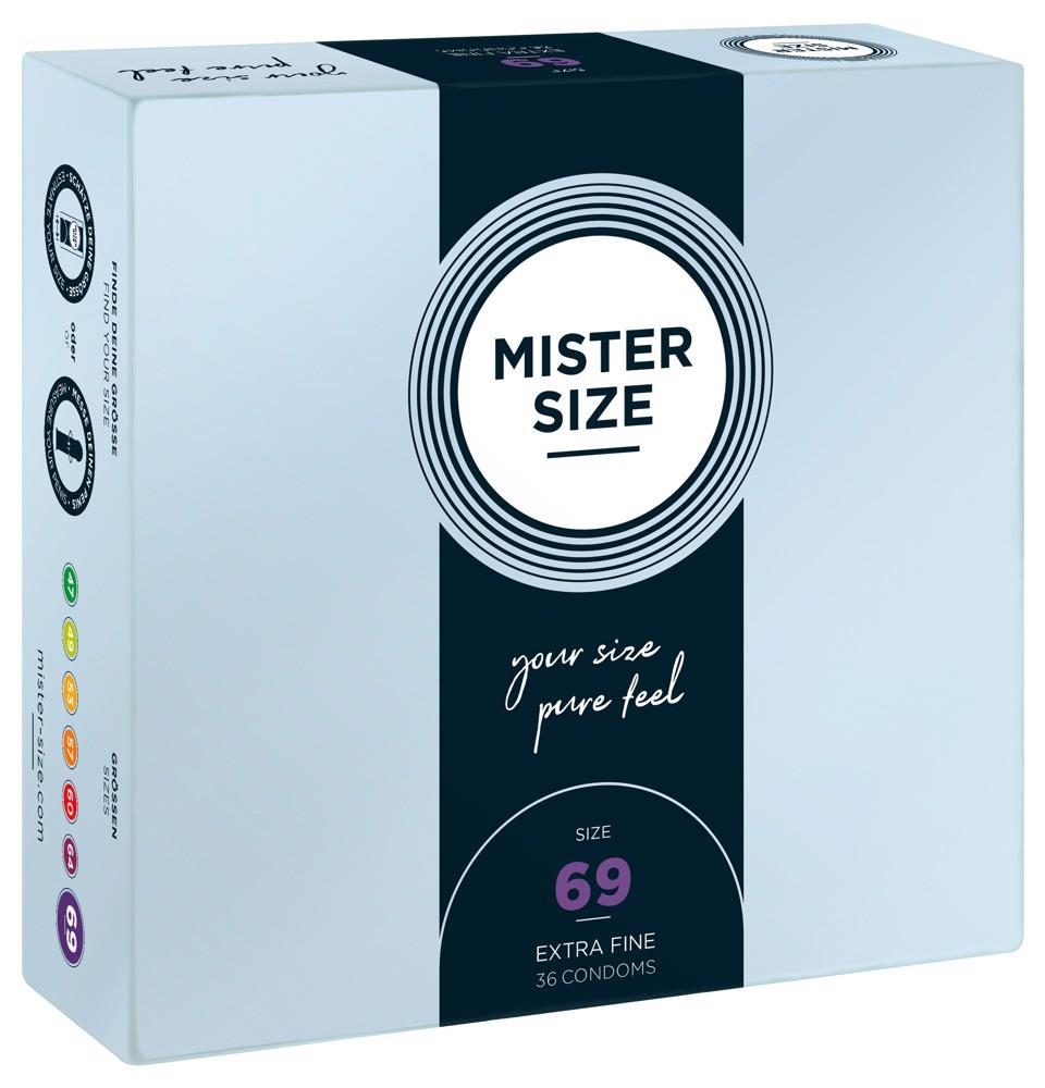 Prezerwatywy ultracienkie Mister Size 69 mm wegańskie 36 sztuk