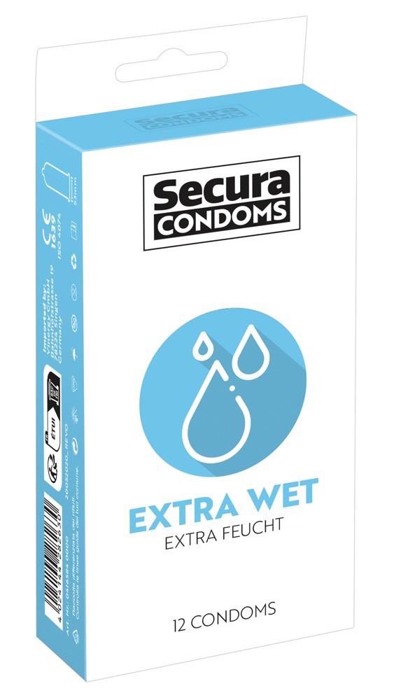 Prezerwatywy Secura Extra Wet 12 sztuk 18 cm
