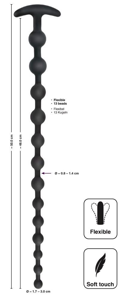 Black Velvets Anal Beads Silic