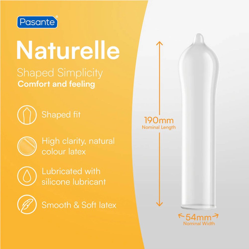 Prezerwatywy Pasante Naturelle nawilżane bez plemnikobójczego 3 szt