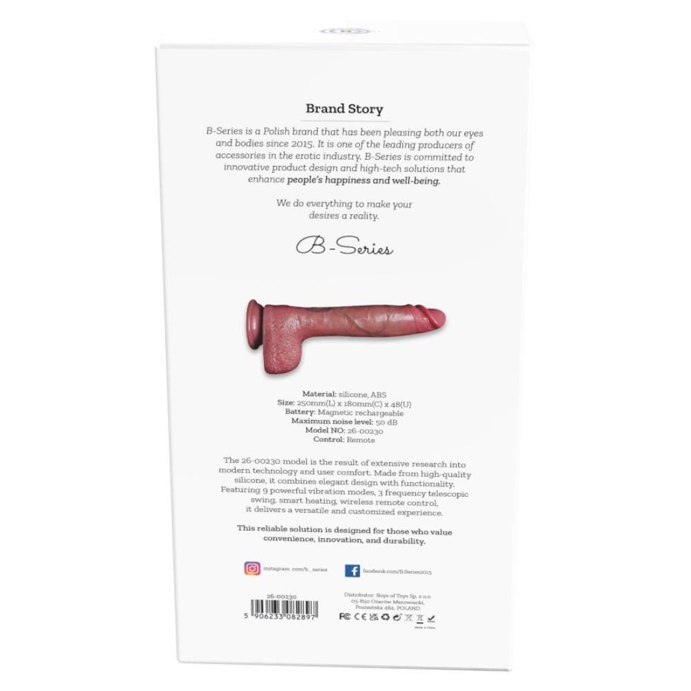 Wibrator realistyczny silikonowy Power Stroke teleskopowy 18 cm