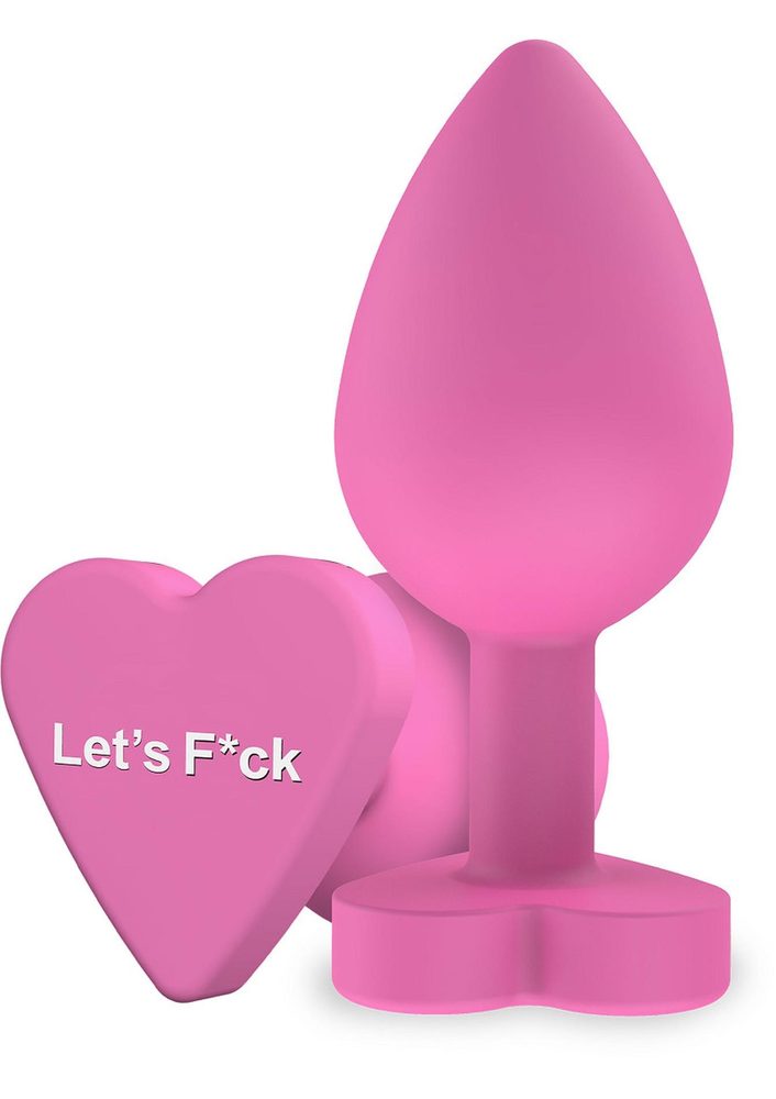 Korek analny silikonowy Lets Fuck ToyJoy różowy 8.5 cm