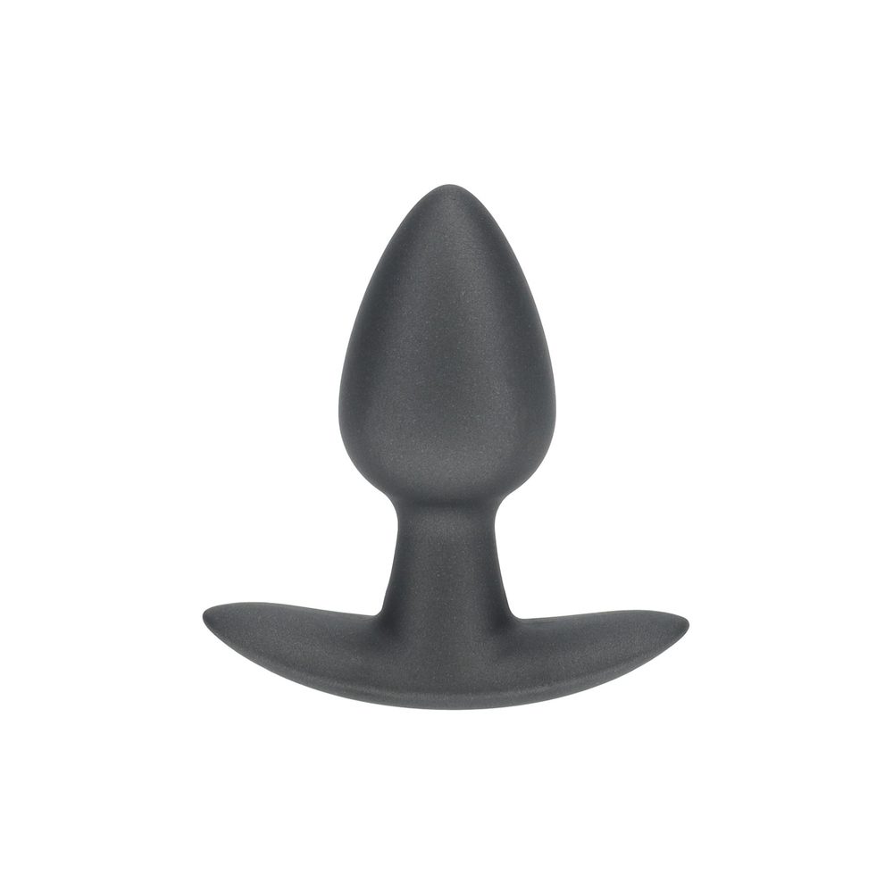 Mały korek analny silikonowy Ouch! metaliczny 6,5 cm