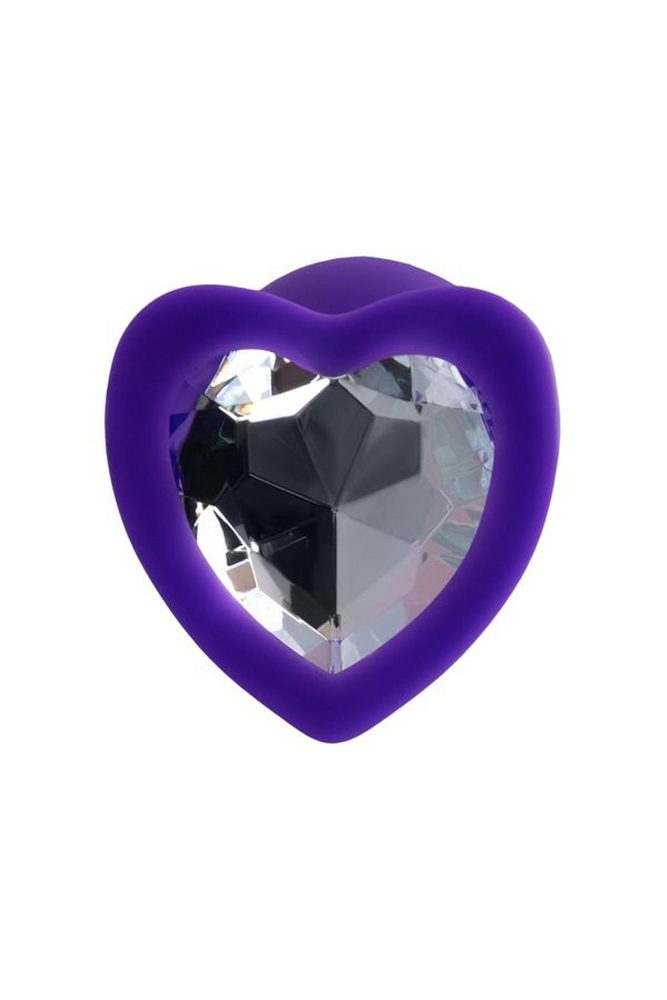 Korek analny ToDo Diamond Heart fioletowy 7 cm