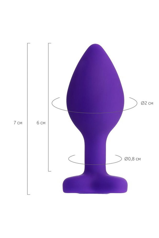 Korek analny ToDo Diamond Heart fioletowy 7 cm