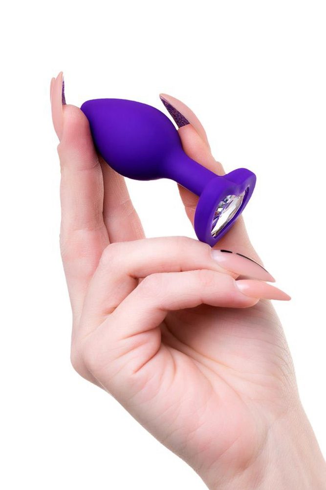 Korek analny ToDo Diamond Heart fioletowy 7 cm