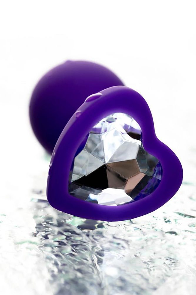 Korek analny ToDo Diamond Heart fioletowy 7 cm