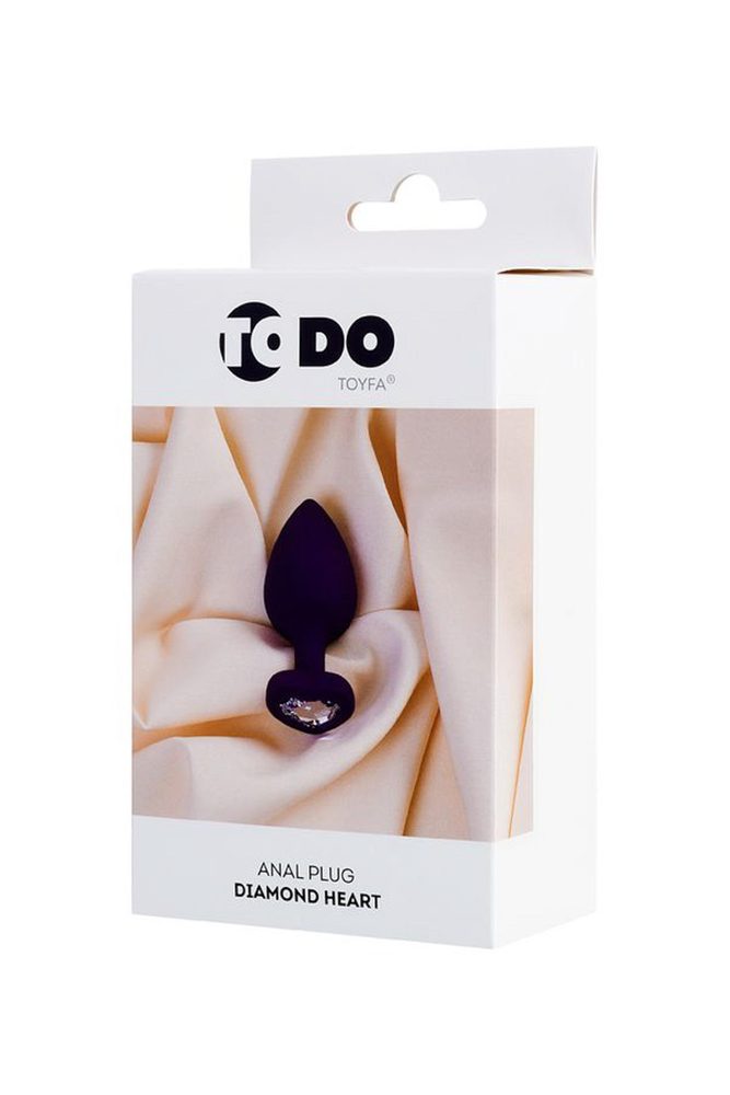 Korek analny ToDo Diamond Heart fioletowy 7 cm