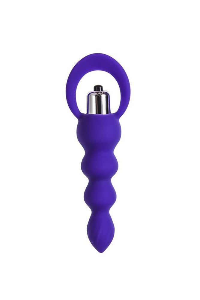 Korek analny silikonowy Twisty fioletowy 14 cm