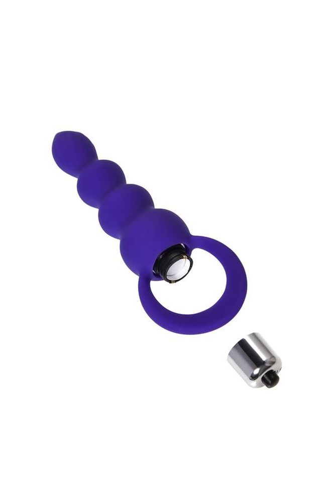 Korek analny silikonowy Twisty fioletowy 14 cm