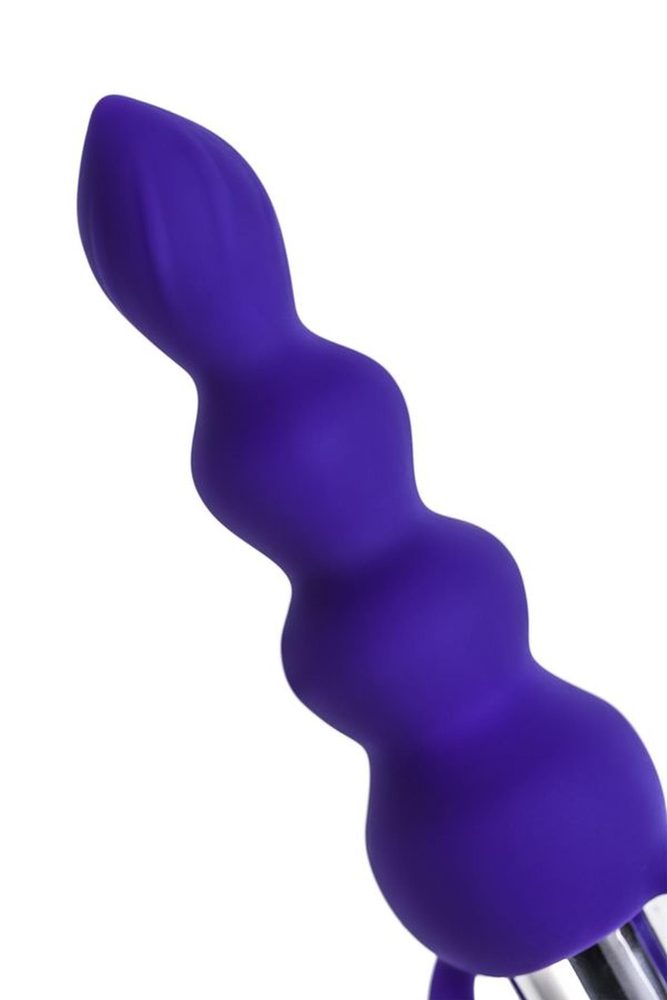 Korek analny silikonowy Twisty fioletowy 14 cm