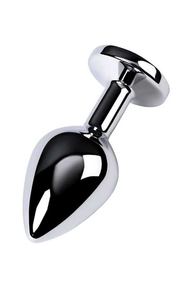 Srebrny korek analny TOYFA Metal z ametystowym kamieniem 8cm