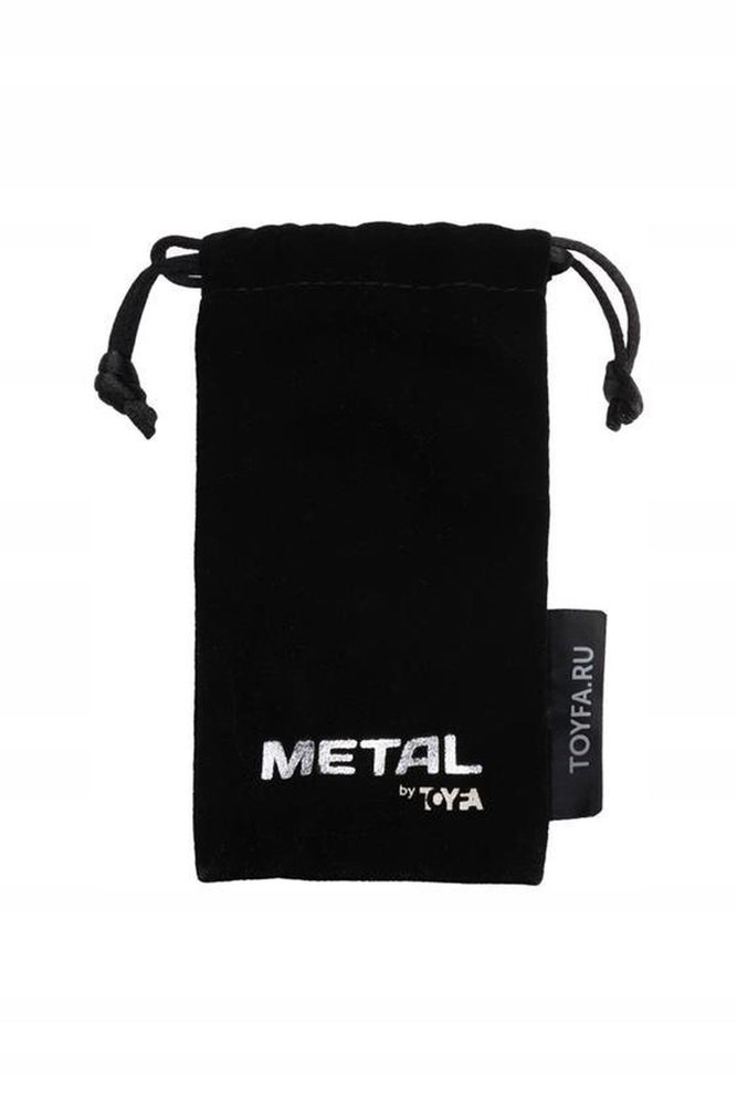 Srebrny korek analny z czerwonym kryształkiem Metal by TOYFA