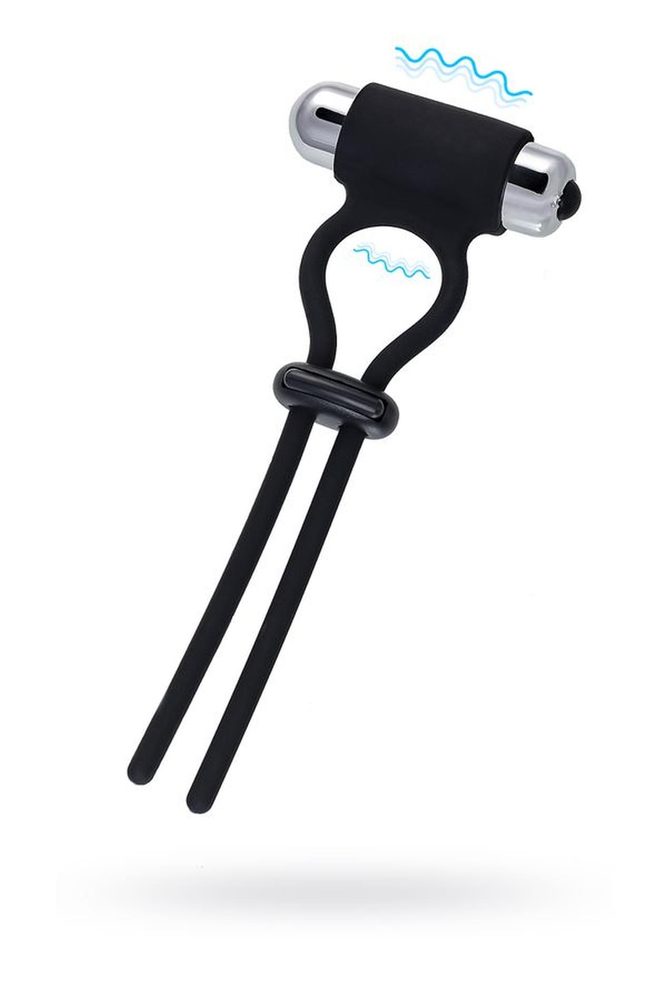 Lasso zaciskowe wibrujące A-Toys czarne silikonowe 14 cm