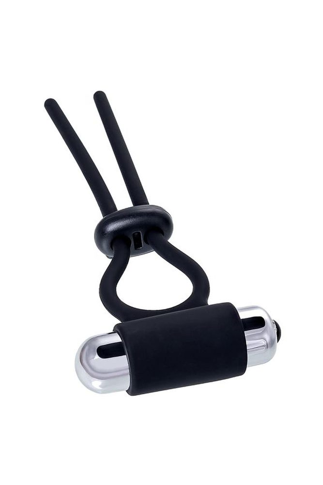 Lasso zaciskowe wibrujące A-Toys czarne silikonowe 14 cm