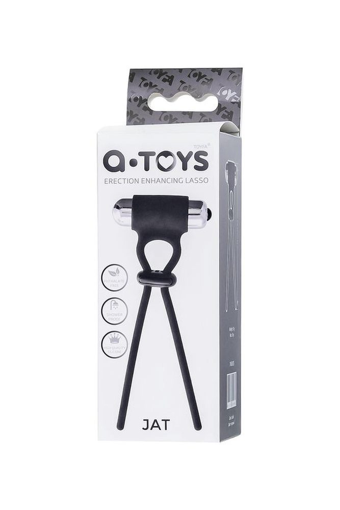 Lasso zaciskowe wibrujące A-Toys czarne silikonowe 14 cm