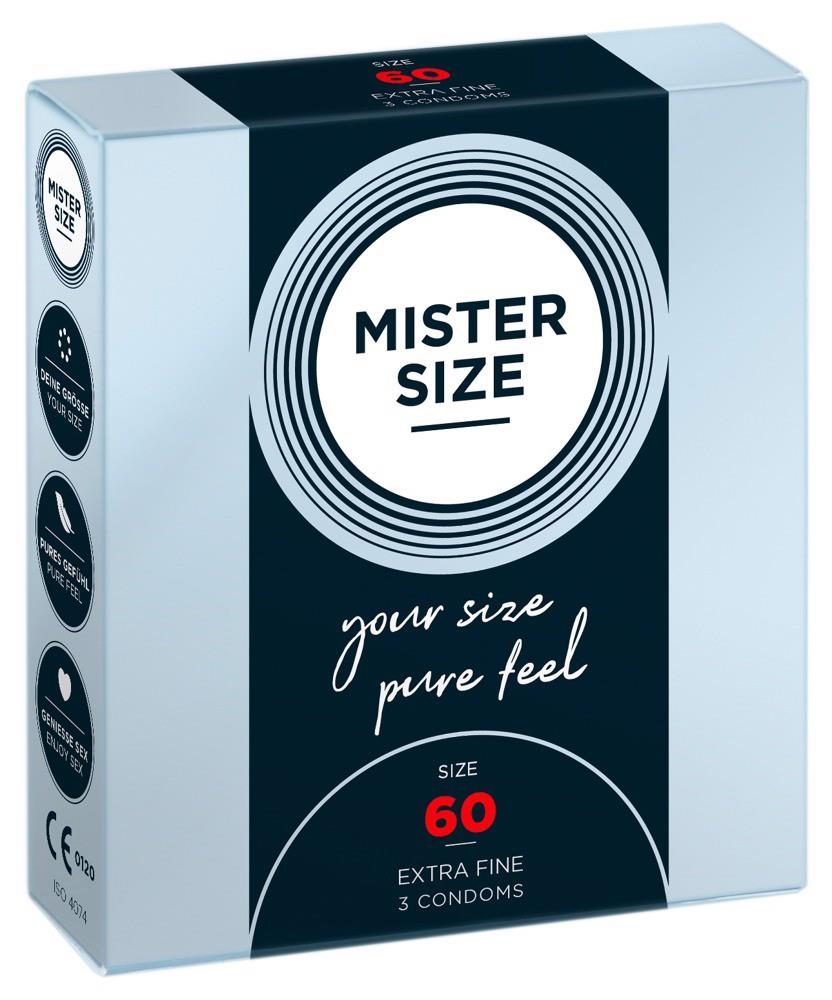 Prezerwatywy cienkie Mister Size 60 mm wegańskie 3 sztuki
