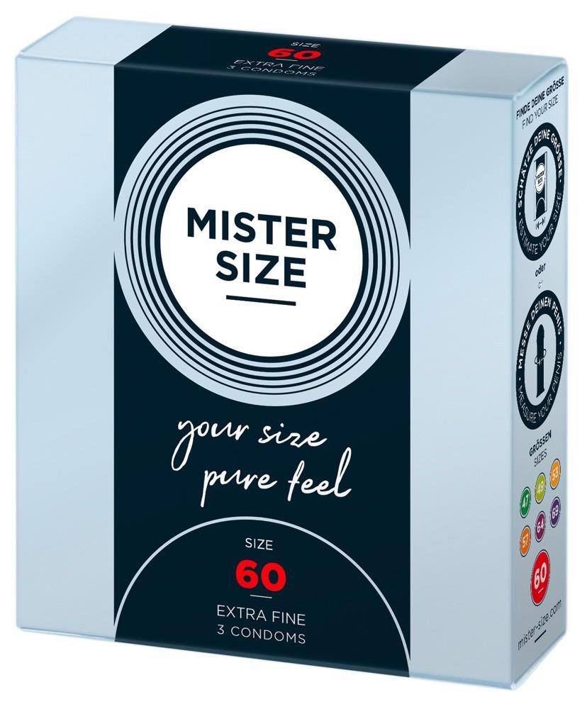 Prezerwatywy cienkie Mister Size 60 mm wegańskie 3 sztuki