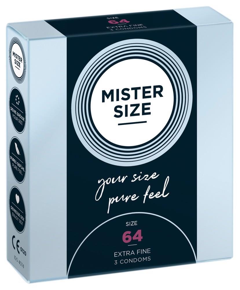Prezerwatywy wegańskie Mister Size 64 mm 3 sztuki