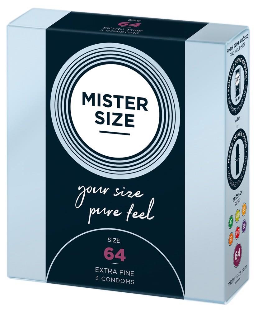 Prezerwatywy wegańskie Mister Size 64 mm 3 sztuki