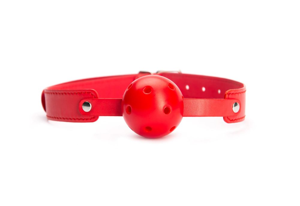 Knebel kulowy Argus czerwony oddychający 4 cm