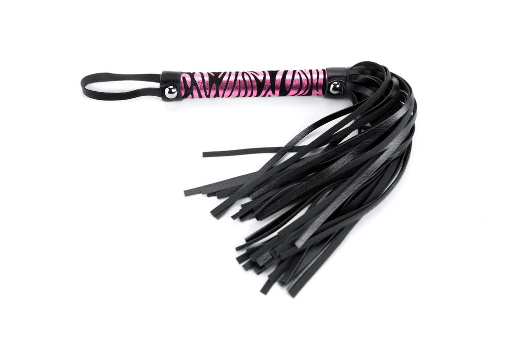 Flogger Argus fioletowy lampart 45 cm
