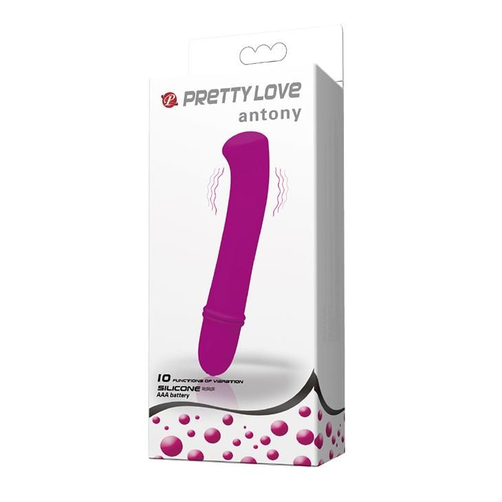Mini wibrator silikonowy Pretty Love Antony zakrzywiony 11 cm