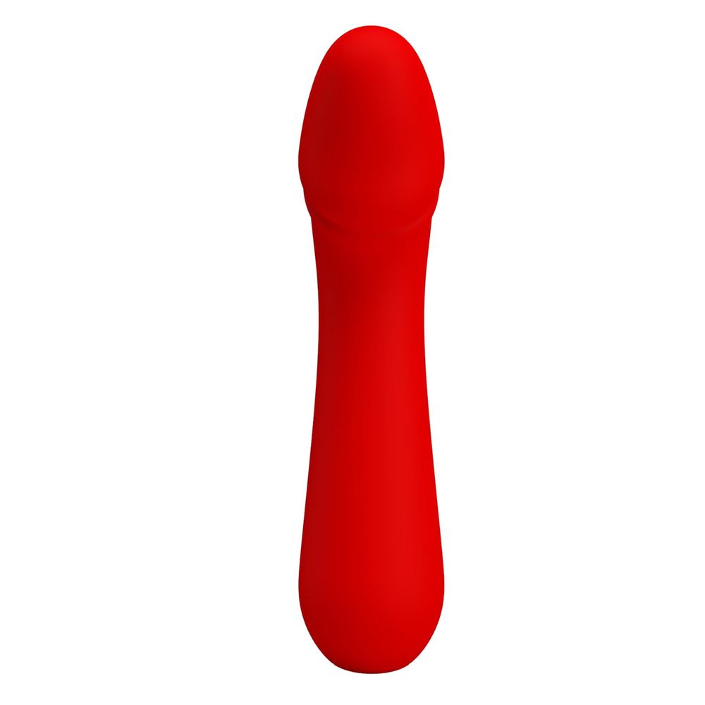 Wibrator punktu G Pretty Love Cetus czerwony silikonowy 12 wibracji