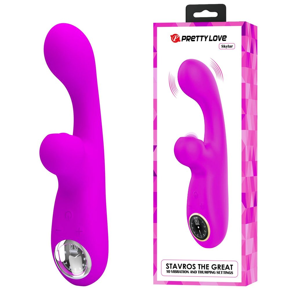 Wibrator króliczek Pretty Love Skylar fioletowy silikonowy USB