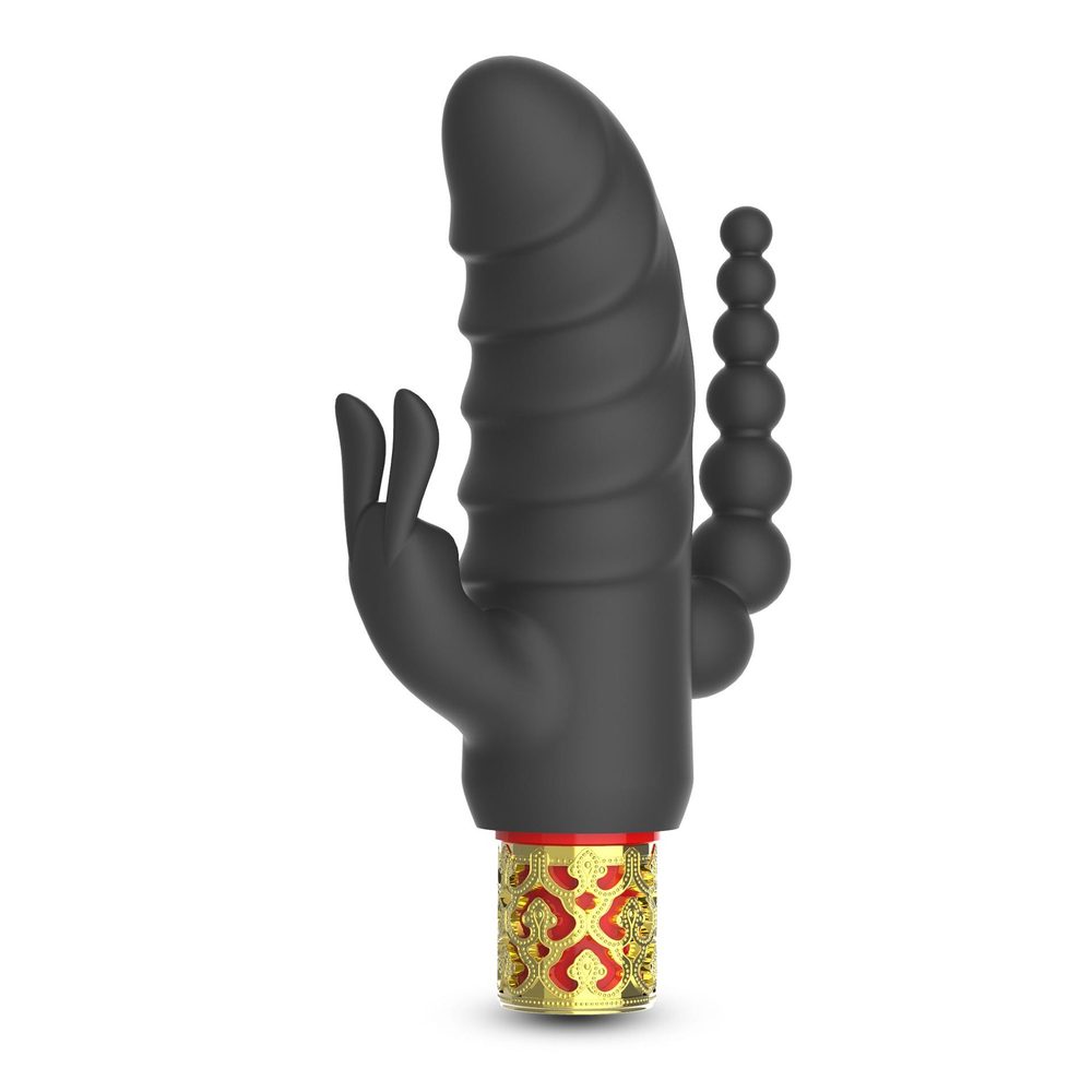 Mini wibrator Crushious Romanov z silikonową nakładką 13 cm