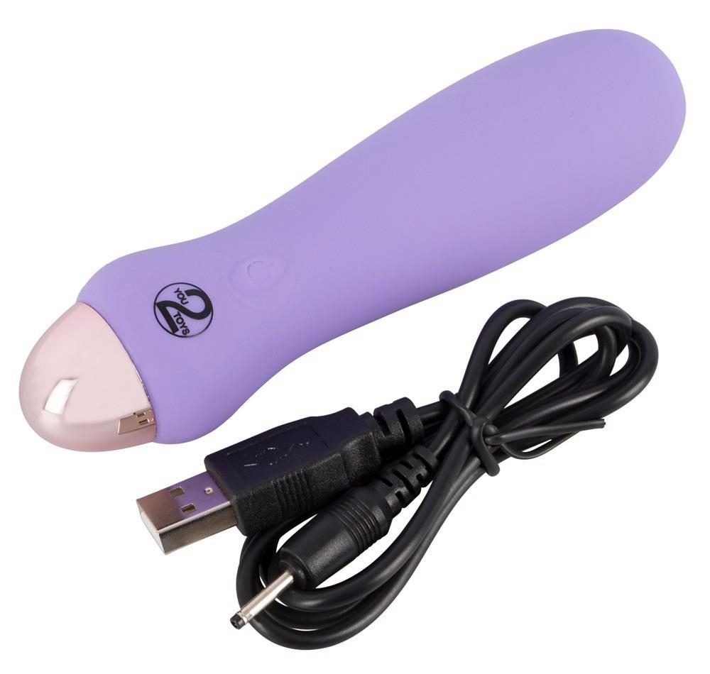 Mini wibrator Cuties fioletowy USB 12,5 cm