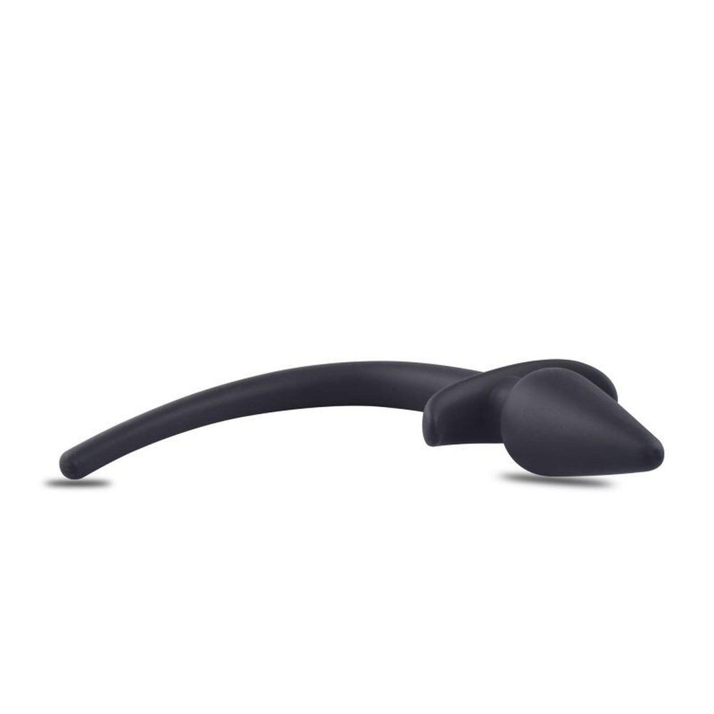 Silikonowy korek analny Toyz4lovers z sznurkiem czarny 8 cm