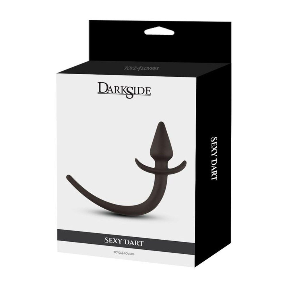 Silikonowy korek analny Toyz4lovers z sznurkiem czarny 8 cm