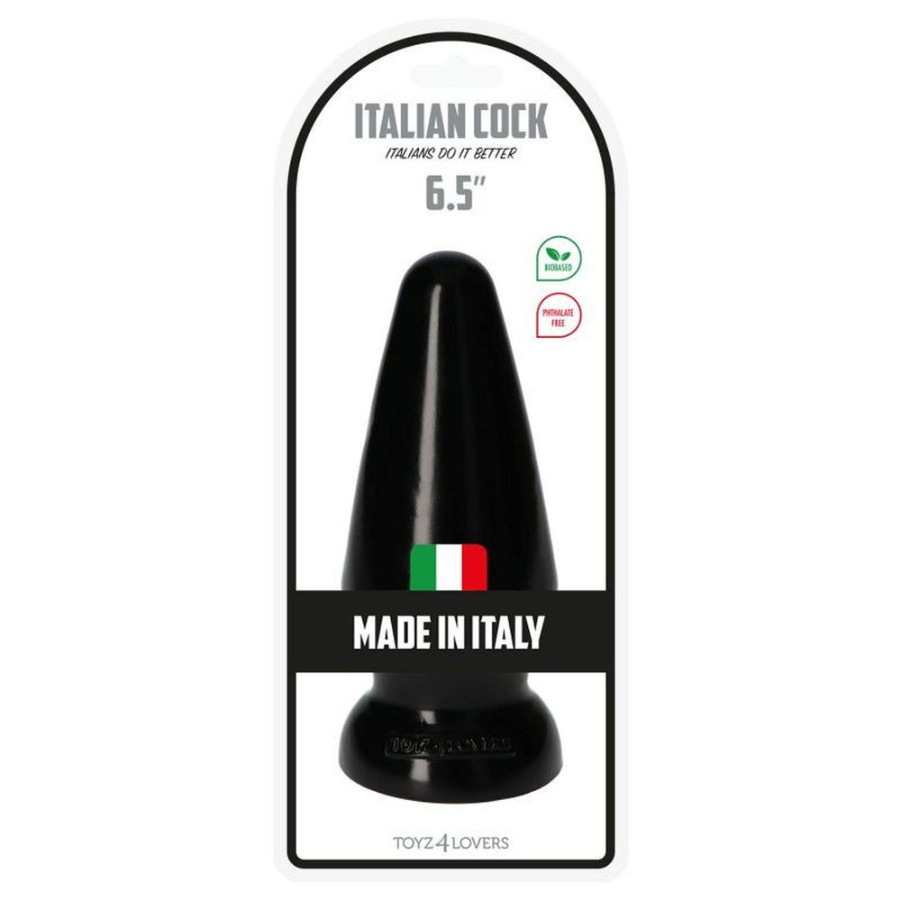 Korek analny Italian Cock Toyz4lovers PVC czarny 16,5 cm