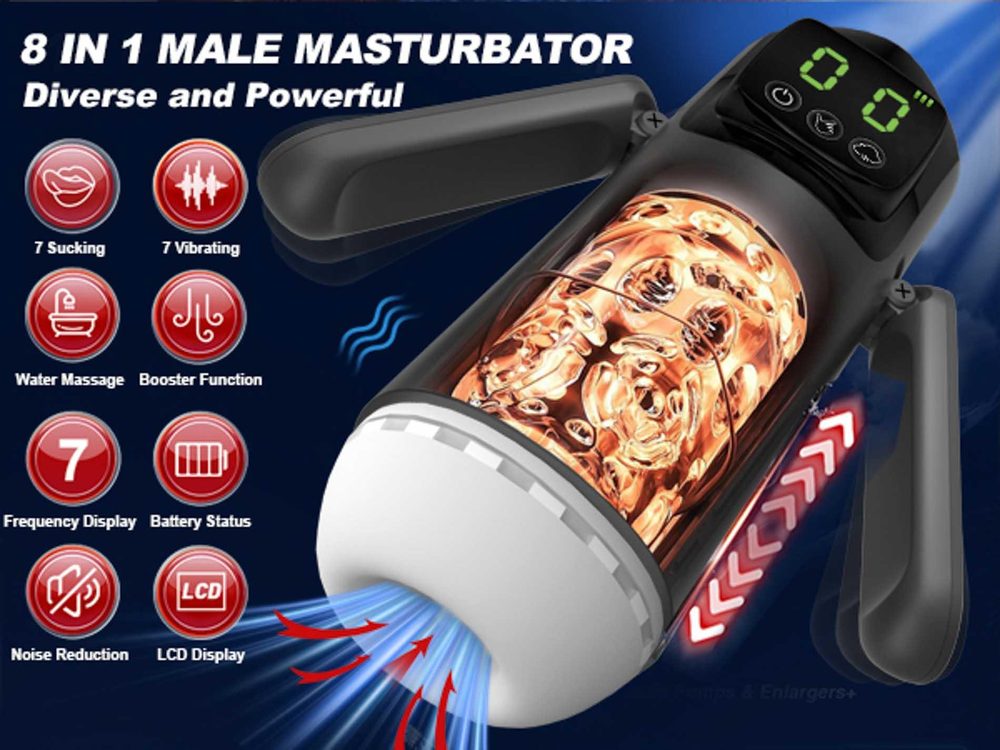 Masturbator 7 funkcji ssania i wibracji B Series Fox booster USB
