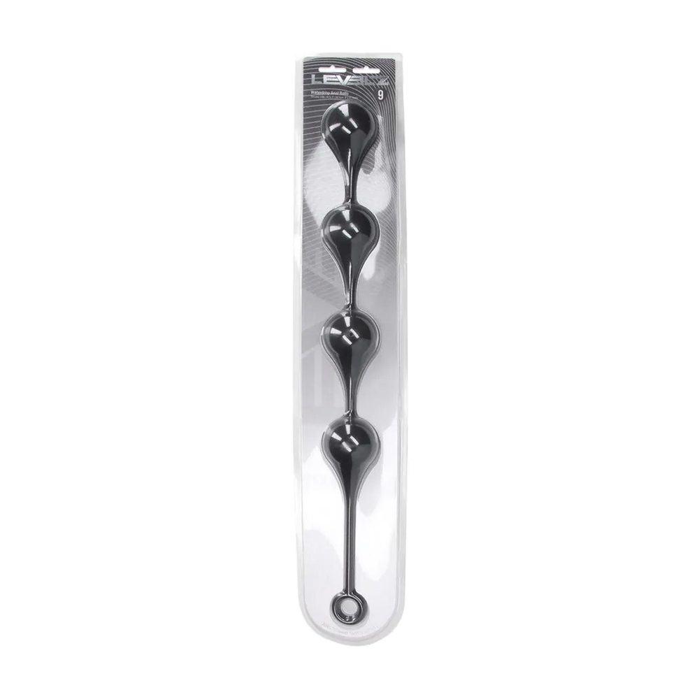 Kulki analne silikonowe kropla wody Levelz XXL czarne 57 cm