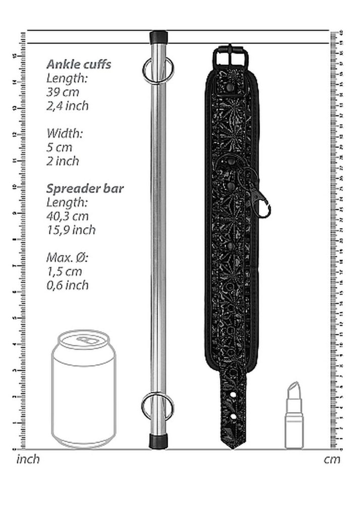 Rozpórka na kostki Ouch! czarna metalowa 40 cm