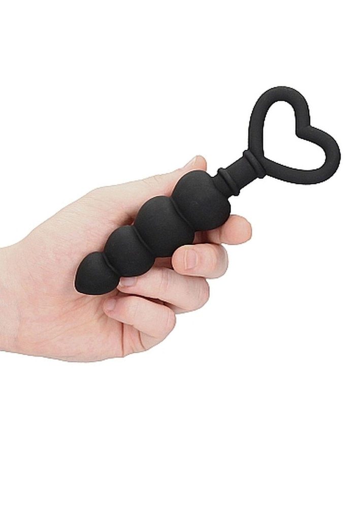 Łańcuszek kulek analnych silikonowy Ouch! czarny 9 cm