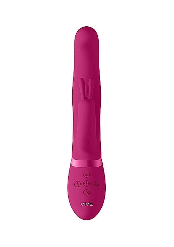 Wibrator króliczek Vive Izara z obrotowymi kulkami różowy USB