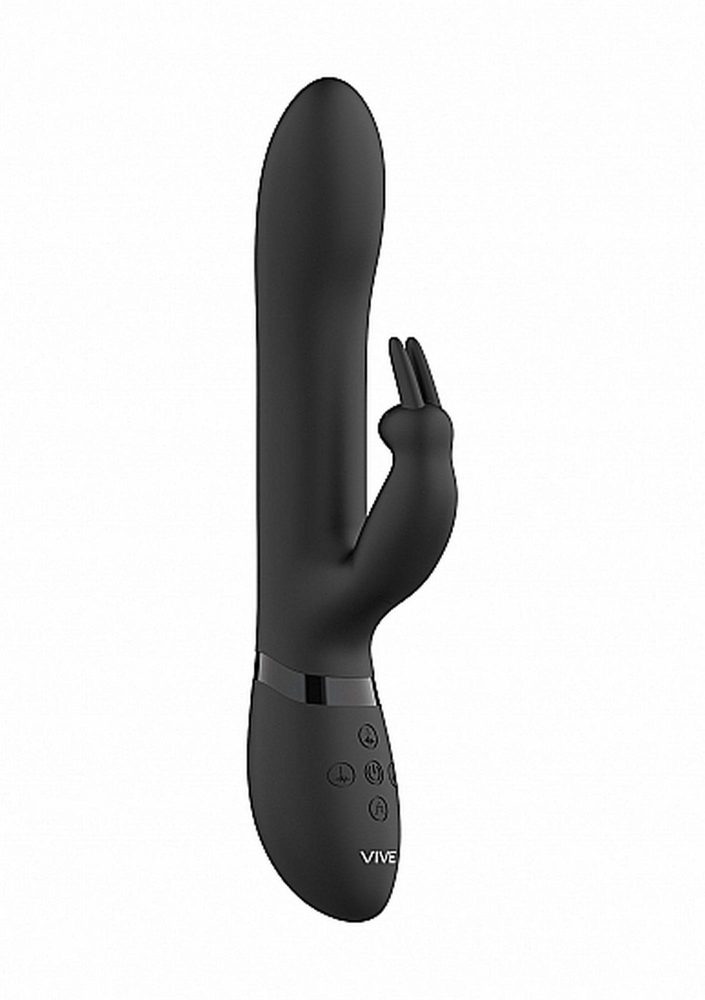 Wibrator króliczek Vive Amoris z ruchomymi kulkami USB czarny