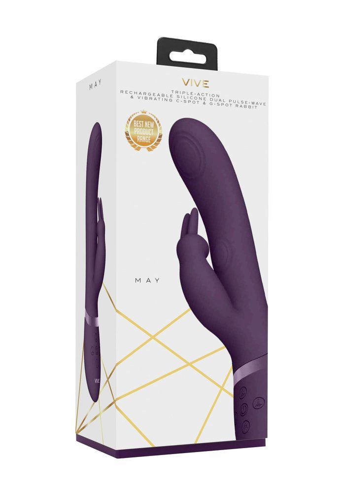 Wibrator króliczek Vive May Pulse Wave fioletowy USB
