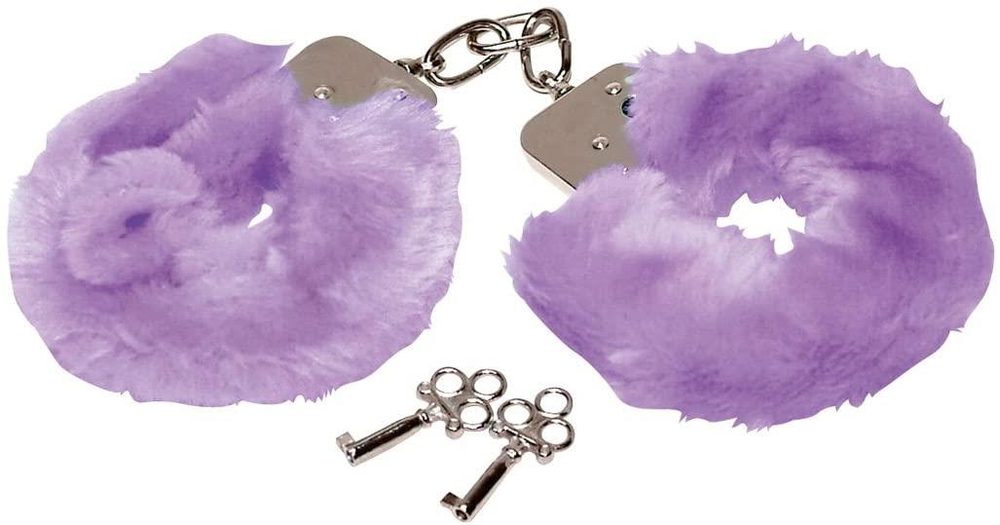 Kajdanki z miękkim futerkiem fioletowe Love Cuffs