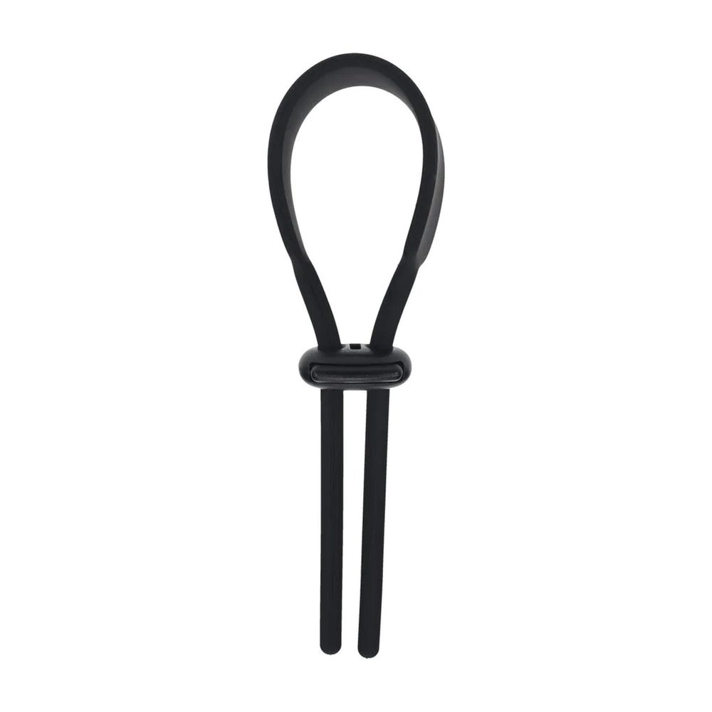 Pierścień erekcyjny Levelz regulowany silikonowy lasso czarny 14 cm