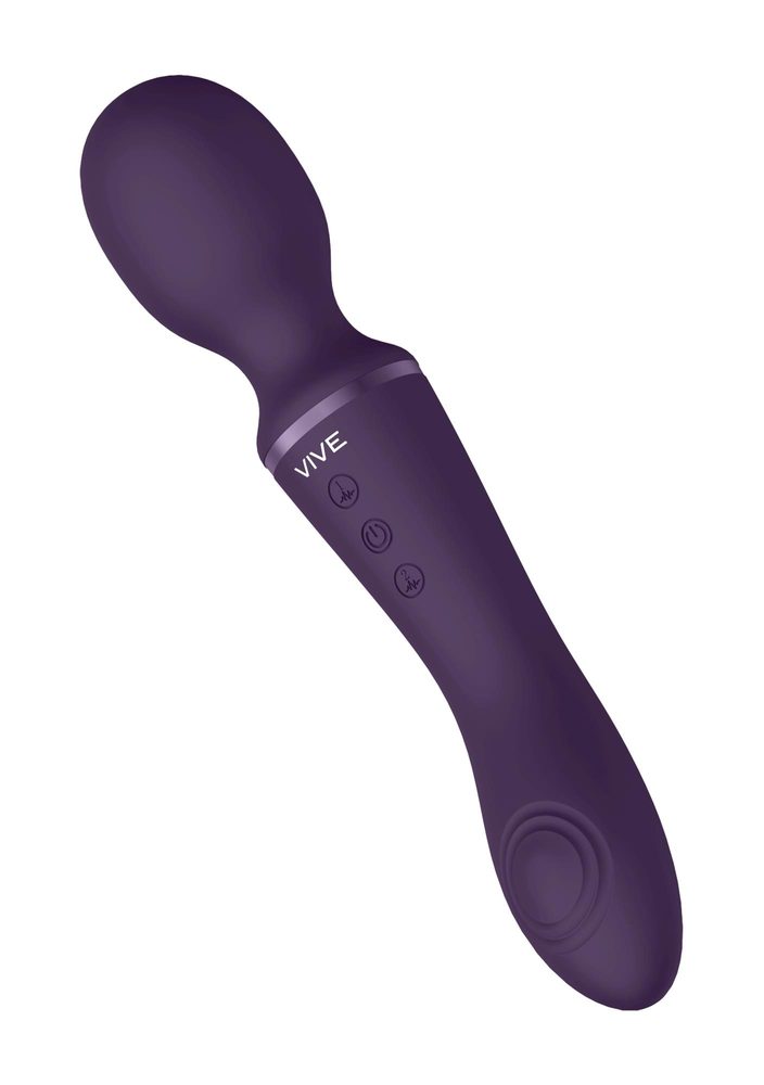 Różdżkowibrator silikonowy Vive Enora fioletowy USB 22 cm