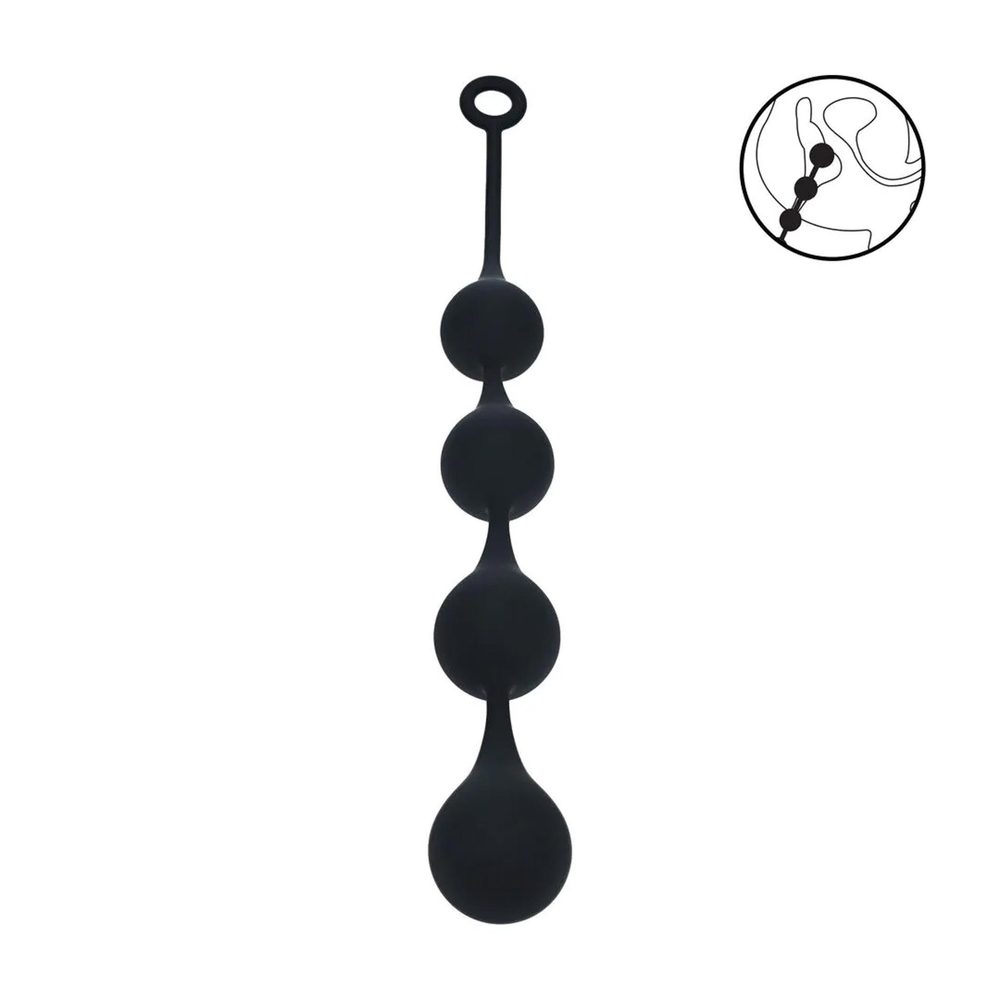 Kulki analne silikonowe Levelz by Shots XL czarny 5 cm