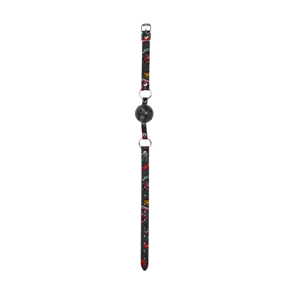 Oddychający knebel z kulką Ouch! 63 cm