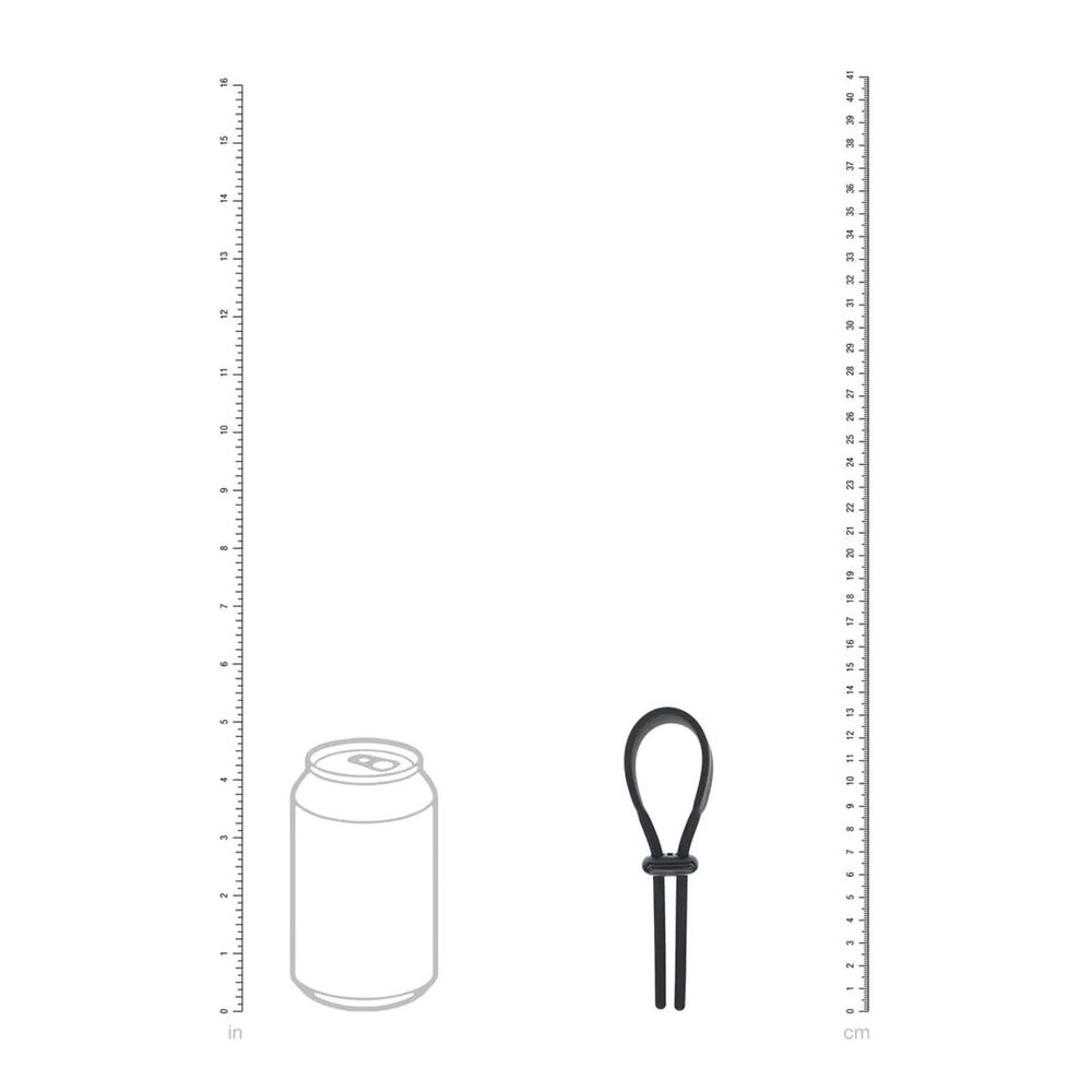 Pierścień erekcyjny Levelz regulowany silikonowy lasso czarny 14 cm